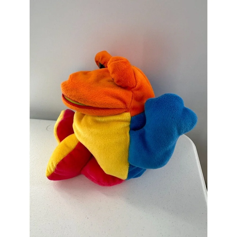Commonwealth Colorful Plush Frog Toy Hook‎ Loop Mouth Bright Multicolor Design
